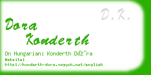 dora konderth business card